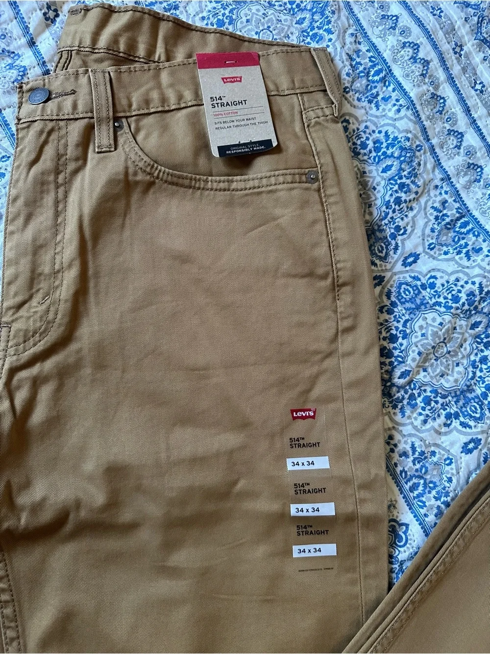 levi’s 514 Straight Leg Men's Jeans Brown 34x34